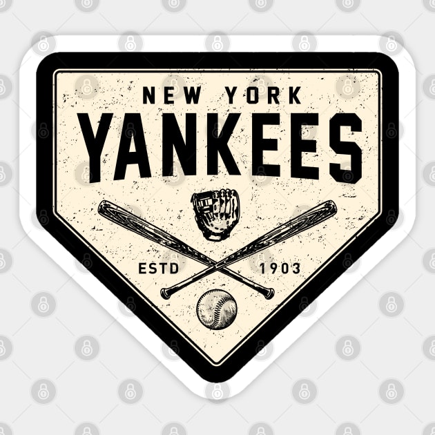 Yankees Home Base 2 by Buck Tee Originals Sticker by Buck Tee